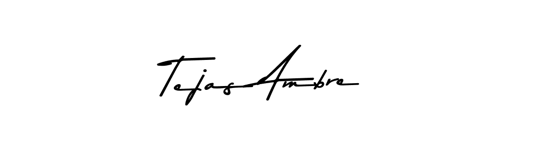 Create a beautiful signature design for name Tejas Ambre. With this signature (Asem Kandis PERSONAL USE) fonts, you can make a handwritten signature for free. Tejas Ambre signature style 9 images and pictures png