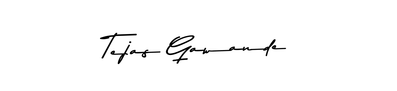Design your own signature with our free online signature maker. With this signature software, you can create a handwritten (Asem Kandis PERSONAL USE) signature for name Tejas Gawande. Tejas Gawande signature style 9 images and pictures png