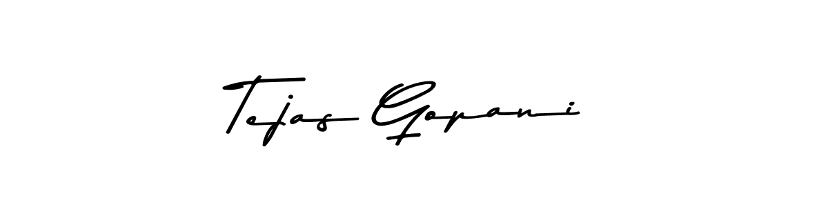 if you are searching for the best signature style for your name Tejas Gopani. so please give up your signature search. here we have designed multiple signature styles  using Asem Kandis PERSONAL USE. Tejas Gopani signature style 9 images and pictures png