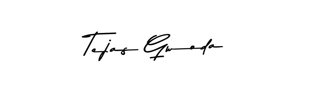 You should practise on your own different ways (Asem Kandis PERSONAL USE) to write your name (Tejas Gwoda) in signature. don't let someone else do it for you. Tejas Gwoda signature style 9 images and pictures png