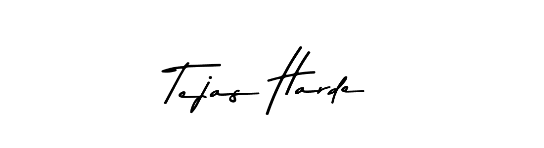 Make a beautiful signature design for name Tejas Harde. With this signature (Asem Kandis PERSONAL USE) style, you can create a handwritten signature for free. Tejas Harde signature style 9 images and pictures png