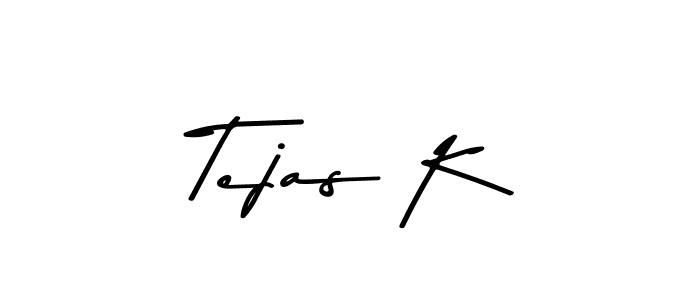 The best way (Asem Kandis PERSONAL USE) to make a short signature is to pick only two or three words in your name. The name Tejas K include a total of six letters. For converting this name. Tejas K signature style 9 images and pictures png