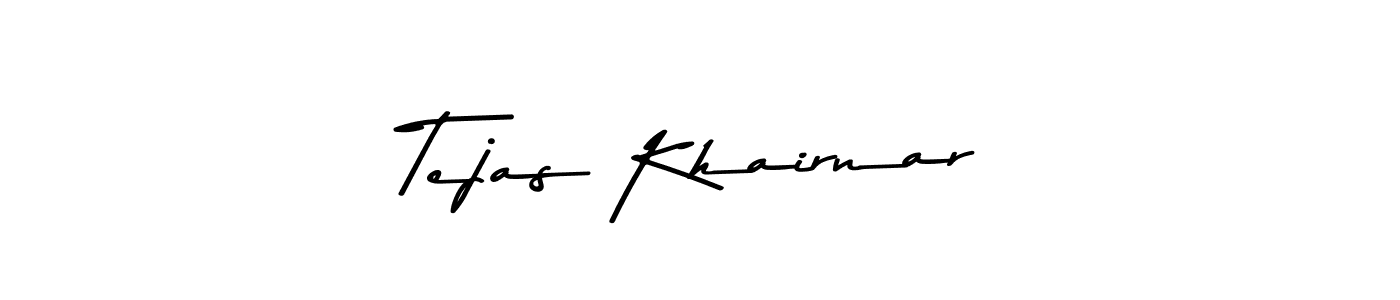 How to make Tejas Khairnar name signature. Use Asem Kandis PERSONAL USE style for creating short signs online. This is the latest handwritten sign. Tejas Khairnar signature style 9 images and pictures png