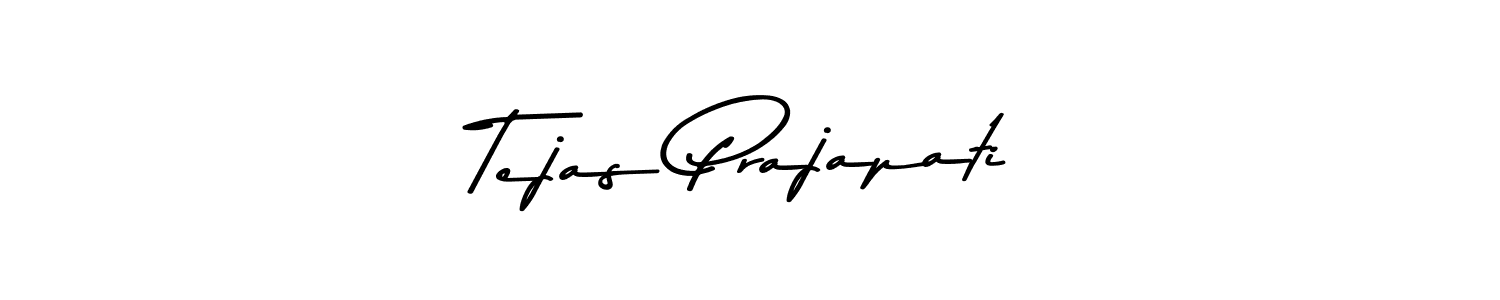 Make a beautiful signature design for name Tejas Prajapati. With this signature (Asem Kandis PERSONAL USE) style, you can create a handwritten signature for free. Tejas Prajapati signature style 9 images and pictures png