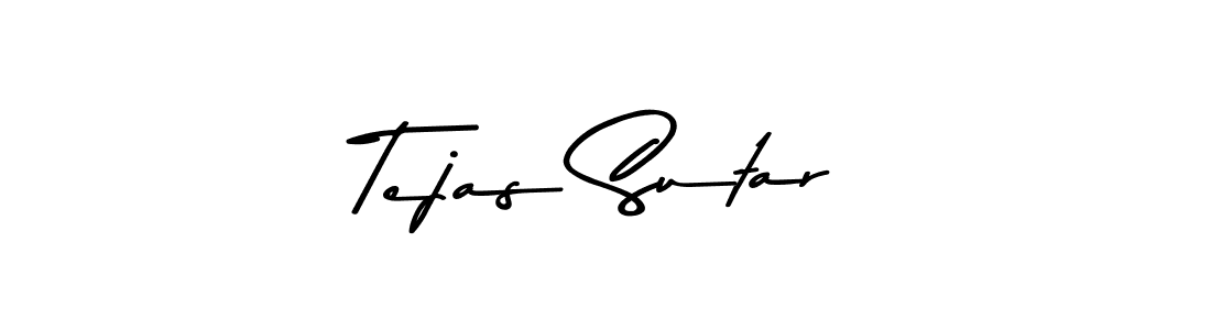 How to make Tejas Sutar name signature. Use Asem Kandis PERSONAL USE style for creating short signs online. This is the latest handwritten sign. Tejas Sutar signature style 9 images and pictures png