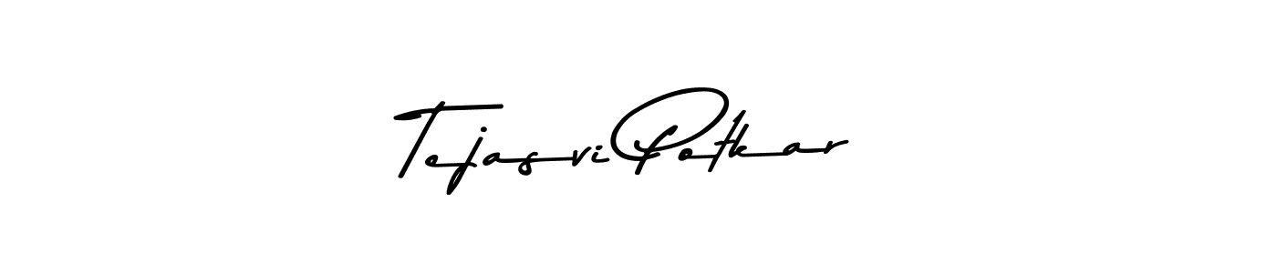 Make a beautiful signature design for name Tejasvi Potkar. With this signature (Asem Kandis PERSONAL USE) style, you can create a handwritten signature for free. Tejasvi Potkar signature style 9 images and pictures png