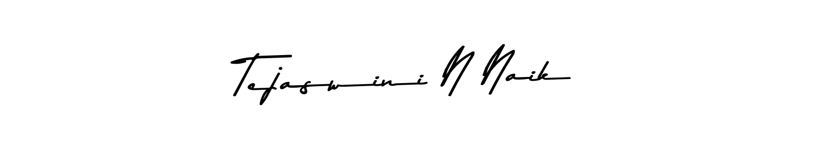 Create a beautiful signature design for name Tejaswini N Naik. With this signature (Asem Kandis PERSONAL USE) fonts, you can make a handwritten signature for free. Tejaswini N Naik signature style 9 images and pictures png