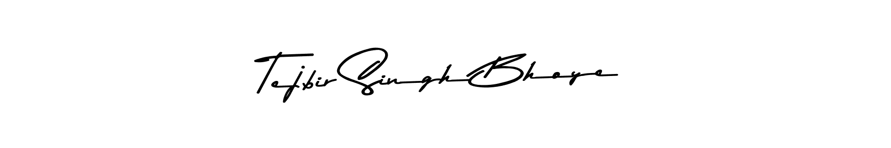 How to make Tejbir Singh Bhoye name signature. Use Asem Kandis PERSONAL USE style for creating short signs online. This is the latest handwritten sign. Tejbir Singh Bhoye signature style 9 images and pictures png