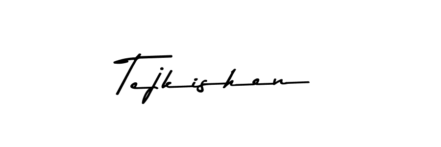 How to make Tejkishen name signature. Use Asem Kandis PERSONAL USE style for creating short signs online. This is the latest handwritten sign. Tejkishen signature style 9 images and pictures png