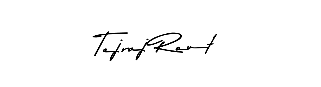 How to make Tejraj Rout name signature. Use Asem Kandis PERSONAL USE style for creating short signs online. This is the latest handwritten sign. Tejraj Rout signature style 9 images and pictures png