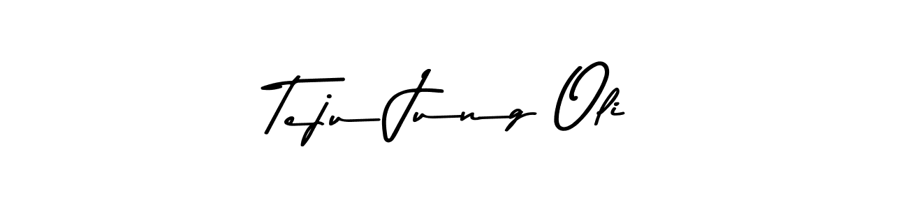 Teju Jung Oli stylish signature style. Best Handwritten Sign (Asem Kandis PERSONAL USE) for my name. Handwritten Signature Collection Ideas for my name Teju Jung Oli. Teju Jung Oli signature style 9 images and pictures png