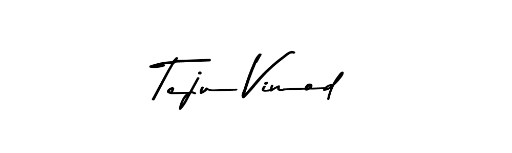 Teju Vinod stylish signature style. Best Handwritten Sign (Asem Kandis PERSONAL USE) for my name. Handwritten Signature Collection Ideas for my name Teju Vinod. Teju Vinod signature style 9 images and pictures png