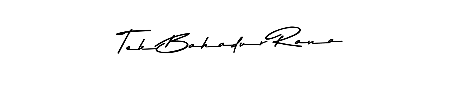 The best way (Asem Kandis PERSONAL USE) to make a short signature is to pick only two or three words in your name. The name Tek Bahadur Rana include a total of six letters. For converting this name. Tek Bahadur Rana signature style 9 images and pictures png