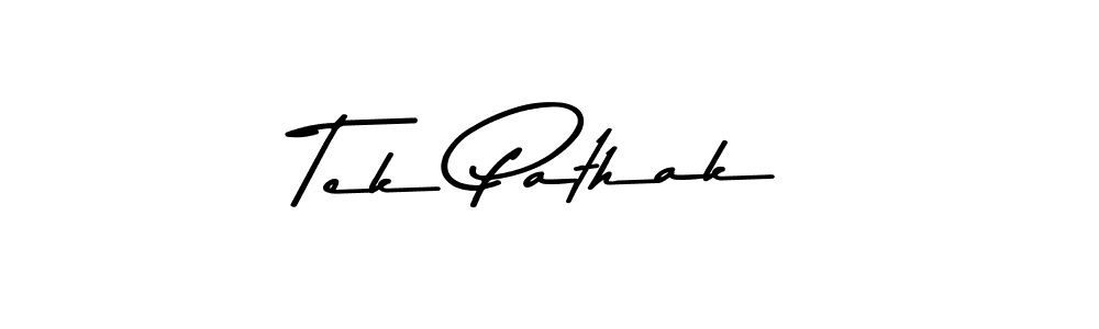 The best way (Asem Kandis PERSONAL USE) to make a short signature is to pick only two or three words in your name. The name Tek Pathak include a total of six letters. For converting this name. Tek Pathak signature style 9 images and pictures png