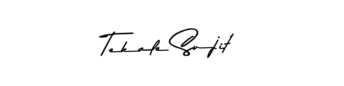 How to make Tekale Sujit name signature. Use Asem Kandis PERSONAL USE style for creating short signs online. This is the latest handwritten sign. Tekale Sujit signature style 9 images and pictures png