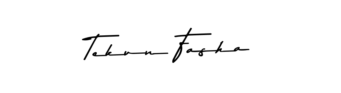 Create a beautiful signature design for name Tekun Fasha. With this signature (Asem Kandis PERSONAL USE) fonts, you can make a handwritten signature for free. Tekun Fasha signature style 9 images and pictures png