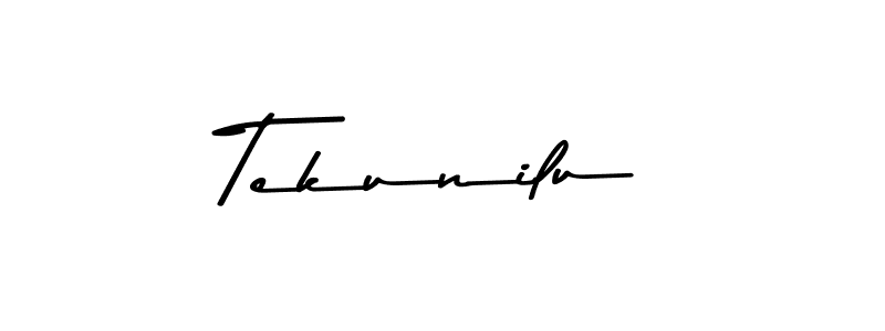 Make a beautiful signature design for name Tekunilu. With this signature (Asem Kandis PERSONAL USE) style, you can create a handwritten signature for free. Tekunilu signature style 9 images and pictures png