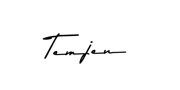 Use a signature maker to create a handwritten signature online. With this signature software, you can design (Asem Kandis PERSONAL USE) your own signature for name Temjen. Temjen signature style 9 images and pictures png