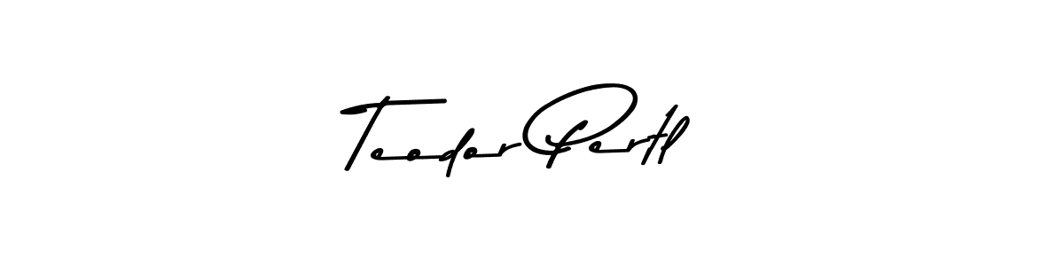 The best way (Asem Kandis PERSONAL USE) to make a short signature is to pick only two or three words in your name. The name Teodor Pertl include a total of six letters. For converting this name. Teodor Pertl signature style 9 images and pictures png