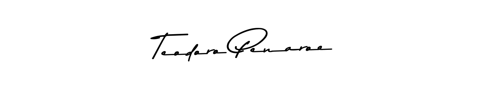 The best way (Asem Kandis PERSONAL USE) to make a short signature is to pick only two or three words in your name. The name Teodoro Penaroe  include a total of six letters. For converting this name. Teodoro Penaroe  signature style 9 images and pictures png