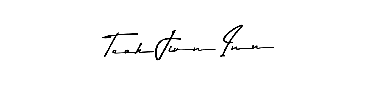 The best way (Asem Kandis PERSONAL USE) to make a short signature is to pick only two or three words in your name. The name Teoh Jiun Inn include a total of six letters. For converting this name. Teoh Jiun Inn signature style 9 images and pictures png