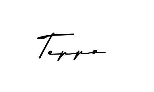 Make a beautiful signature design for name Teppo. With this signature (Asem Kandis PERSONAL USE) style, you can create a handwritten signature for free. Teppo signature style 9 images and pictures png