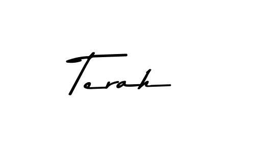 How to make Terah name signature. Use Asem Kandis PERSONAL USE style for creating short signs online. This is the latest handwritten sign. Terah signature style 9 images and pictures png