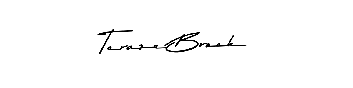 You should practise on your own different ways (Asem Kandis PERSONAL USE) to write your name (Teraze Brock) in signature. don't let someone else do it for you. Teraze Brock signature style 9 images and pictures png