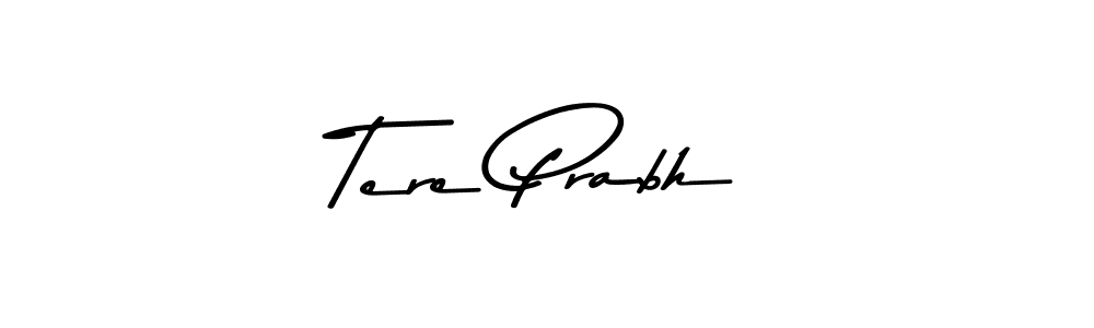 Make a beautiful signature design for name Tere Prabh. With this signature (Asem Kandis PERSONAL USE) style, you can create a handwritten signature for free. Tere Prabh signature style 9 images and pictures png