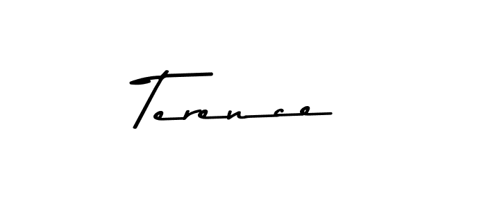 How to make Terence name signature. Use Asem Kandis PERSONAL USE style for creating short signs online. This is the latest handwritten sign. Terence signature style 9 images and pictures png