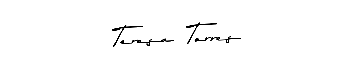 How to make Teresa  Torres name signature. Use Asem Kandis PERSONAL USE style for creating short signs online. This is the latest handwritten sign. Teresa  Torres signature style 9 images and pictures png