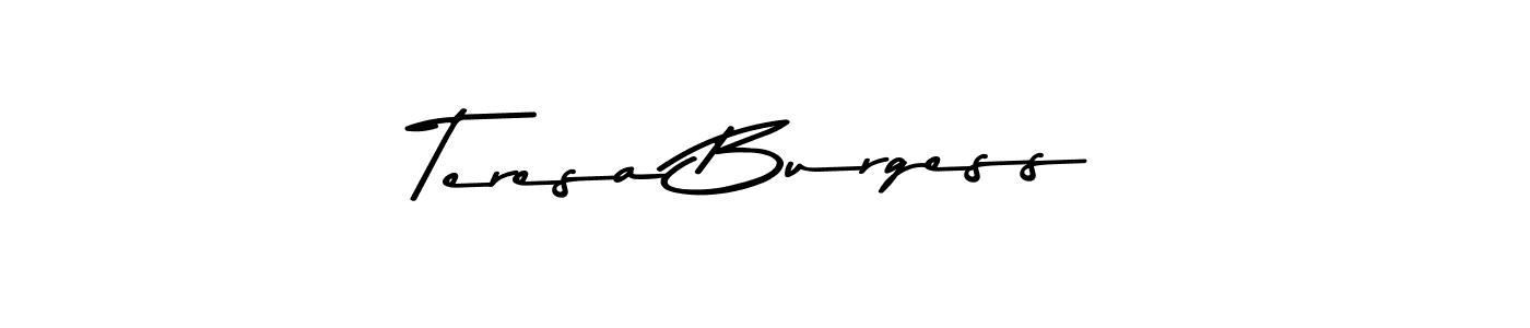 Design your own signature with our free online signature maker. With this signature software, you can create a handwritten (Asem Kandis PERSONAL USE) signature for name Teresa Burgess. Teresa Burgess signature style 9 images and pictures png