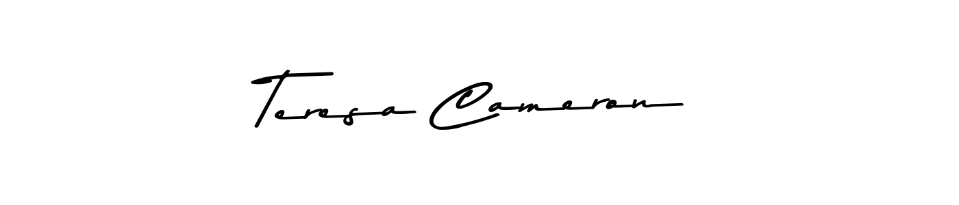 Make a beautiful signature design for name Teresa Cameron. With this signature (Asem Kandis PERSONAL USE) style, you can create a handwritten signature for free. Teresa Cameron signature style 9 images and pictures png