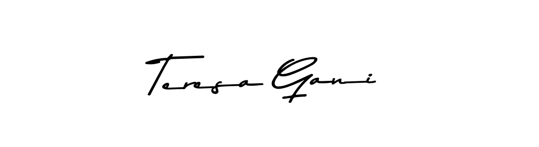 This is the best signature style for the Teresa Gani name. Also you like these signature font (Asem Kandis PERSONAL USE). Mix name signature. Teresa Gani signature style 9 images and pictures png