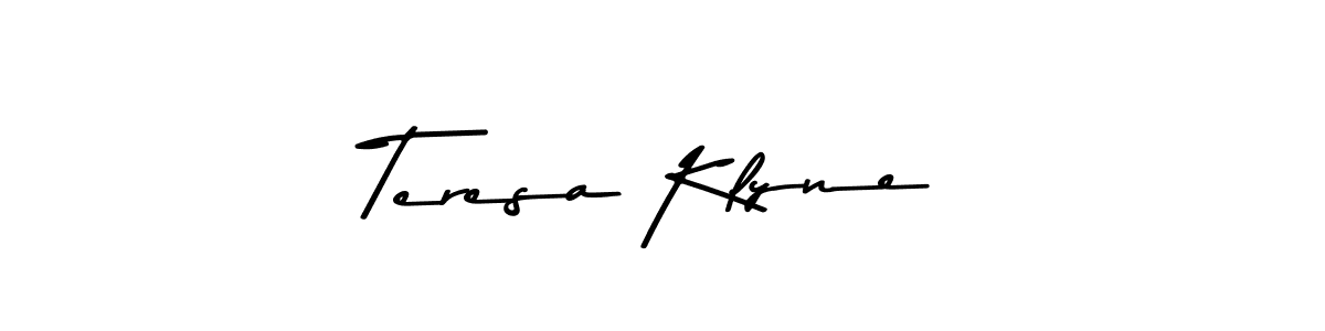 The best way (Asem Kandis PERSONAL USE) to make a short signature is to pick only two or three words in your name. The name Teresa Klyne include a total of six letters. For converting this name. Teresa Klyne signature style 9 images and pictures png