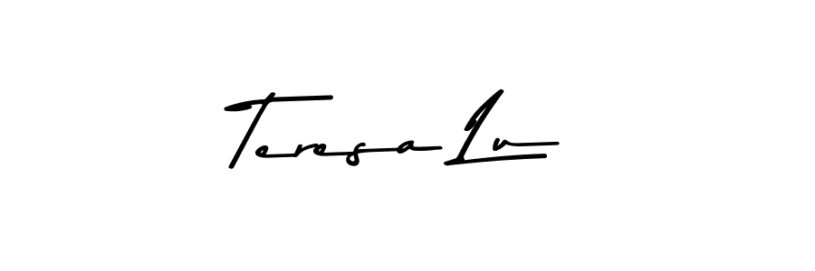 The best way (Asem Kandis PERSONAL USE) to make a short signature is to pick only two or three words in your name. The name Teresa Lu include a total of six letters. For converting this name. Teresa Lu signature style 9 images and pictures png