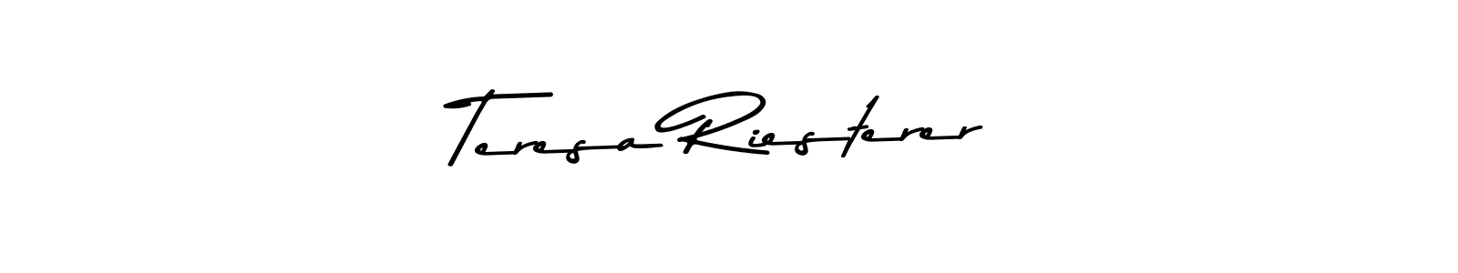 Asem Kandis PERSONAL USE is a professional signature style that is perfect for those who want to add a touch of class to their signature. It is also a great choice for those who want to make their signature more unique. Get Teresa Riesterer name to fancy signature for free. Teresa Riesterer signature style 9 images and pictures png