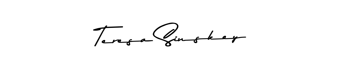 Here are the top 10 professional signature styles for the name Teresa Sinskey. These are the best autograph styles you can use for your name. Teresa Sinskey signature style 9 images and pictures png