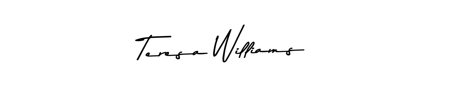 The best way (Asem Kandis PERSONAL USE) to make a short signature is to pick only two or three words in your name. The name Teresa Williams include a total of six letters. For converting this name. Teresa Williams signature style 9 images and pictures png