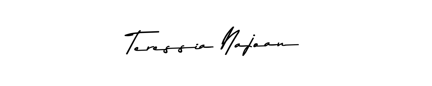 if you are searching for the best signature style for your name Teressia Najoan. so please give up your signature search. here we have designed multiple signature styles  using Asem Kandis PERSONAL USE. Teressia Najoan signature style 9 images and pictures png