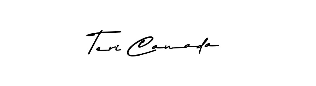 Design your own signature with our free online signature maker. With this signature software, you can create a handwritten (Asem Kandis PERSONAL USE) signature for name Teri Canada. Teri Canada signature style 9 images and pictures png