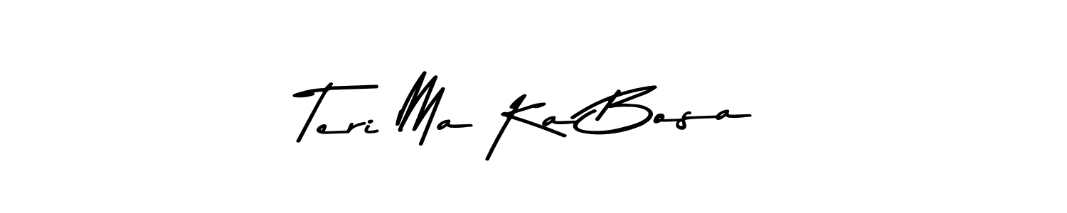 Make a beautiful signature design for name Teri Ma Ka Bosa. Use this online signature maker to create a handwritten signature for free. Teri Ma Ka Bosa signature style 9 images and pictures png
