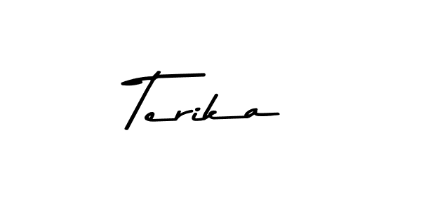 Use a signature maker to create a handwritten signature online. With this signature software, you can design (Asem Kandis PERSONAL USE) your own signature for name Terika. Terika signature style 9 images and pictures png