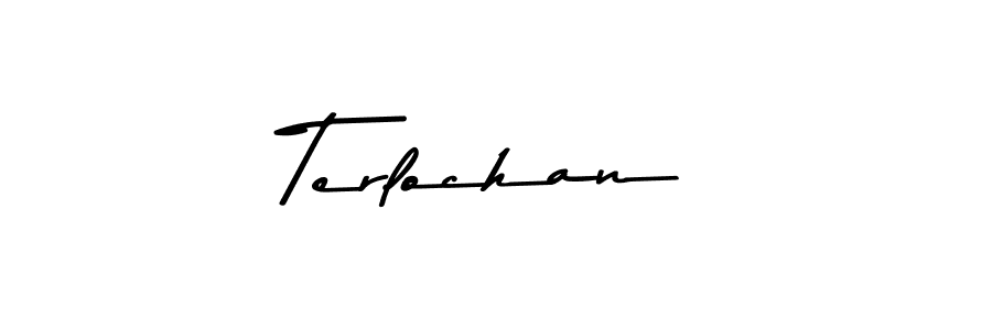 Use a signature maker to create a handwritten signature online. With this signature software, you can design (Asem Kandis PERSONAL USE) your own signature for name Terlochan. Terlochan signature style 9 images and pictures png