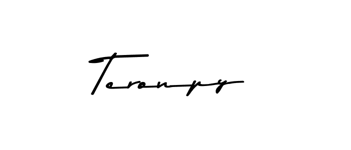 You should practise on your own different ways (Asem Kandis PERSONAL USE) to write your name (Teronpy) in signature. don't let someone else do it for you. Teronpy signature style 9 images and pictures png