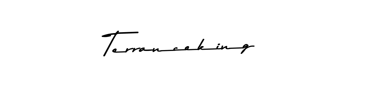 Create a beautiful signature design for name Terranceking. With this signature (Asem Kandis PERSONAL USE) fonts, you can make a handwritten signature for free. Terranceking signature style 9 images and pictures png