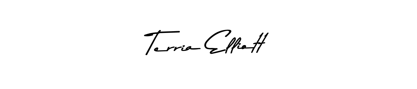 Design your own signature with our free online signature maker. With this signature software, you can create a handwritten (Asem Kandis PERSONAL USE) signature for name Terria Elliott. Terria Elliott signature style 9 images and pictures png