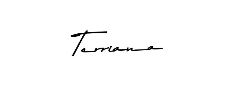 The best way (Asem Kandis PERSONAL USE) to make a short signature is to pick only two or three words in your name. The name Terriana include a total of six letters. For converting this name. Terriana signature style 9 images and pictures png