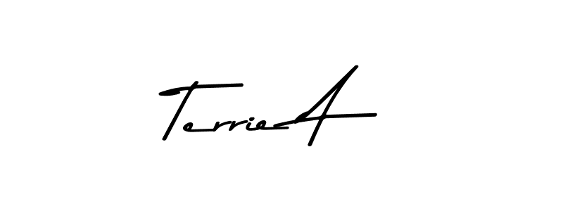 It looks lik you need a new signature style for name Terrie A. Design unique handwritten (Asem Kandis PERSONAL USE) signature with our free signature maker in just a few clicks. Terrie A signature style 9 images and pictures png