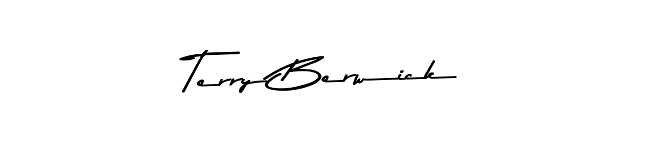 How to make Terry Berwick name signature. Use Asem Kandis PERSONAL USE style for creating short signs online. This is the latest handwritten sign. Terry Berwick signature style 9 images and pictures png
